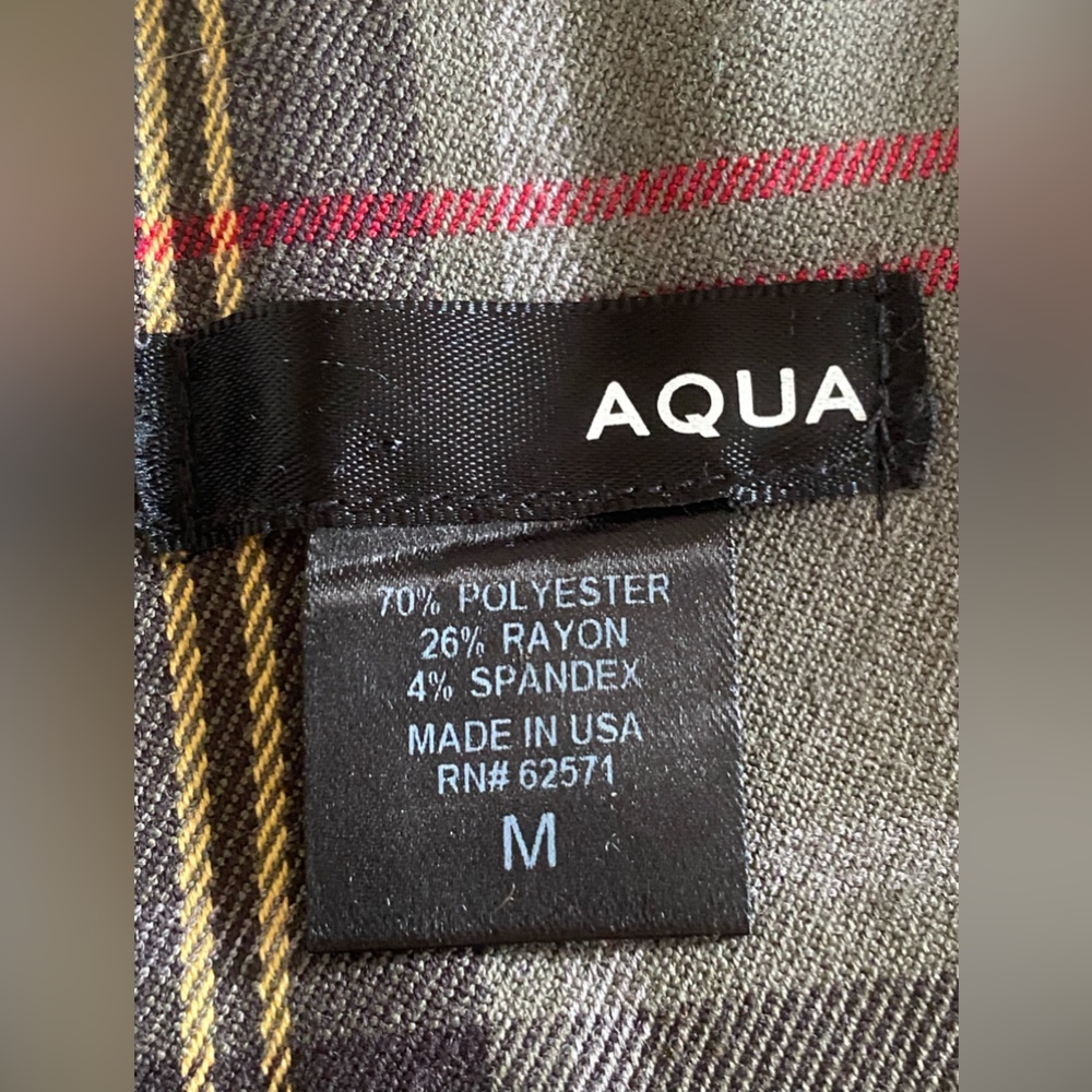 Aqua Cutest Plaid Tartan Pleated Mini Wrap Skirt Sz M - Picture 5 of 14
